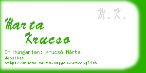 marta krucso business card