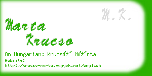 marta krucso business card